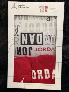 Jordan Baby 3-Piece Gift Set (Bodysuit, Hat & Bib) 6-12 months